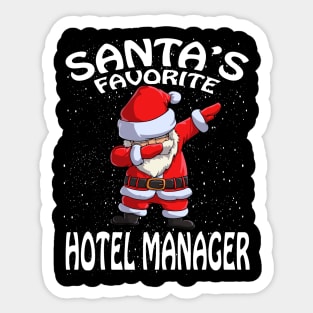 Santas Favorite Hotel Manager Christmas Sticker